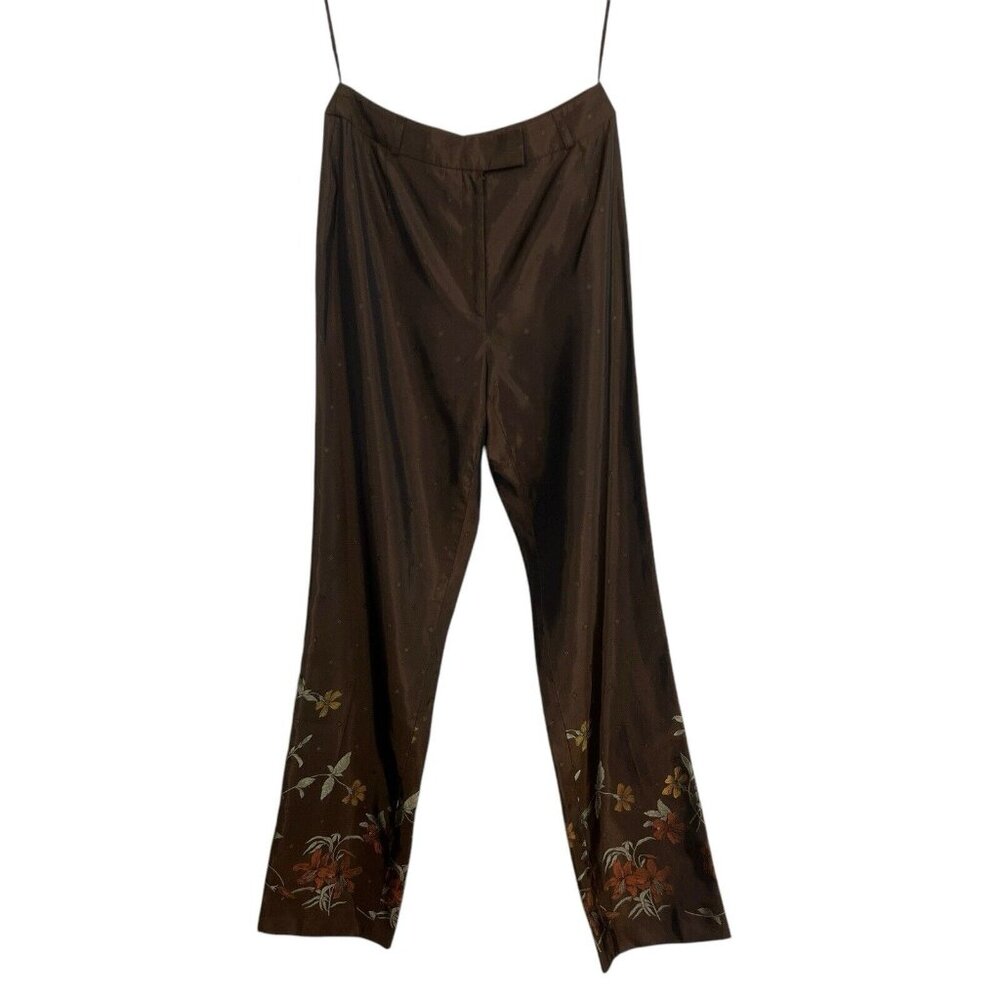Jessica By‎ Christopher Lai Womens 4 Floral Embroidered Dress Pants Party Formal